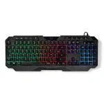 Billede af Nedis Wired Gaming Keyboard USB Type A Membrane Nøgler LED AZERTY FR layout Drevet Strømkabellængde: 1.30 m Multimedia
