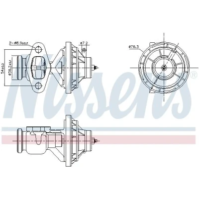 Billede af NISSENS 98390 EGR Ventil uden køler VOLKSWAGEN: Golf 5
