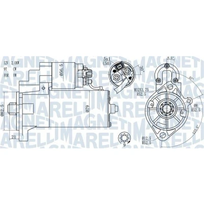 Billede af MAGNETI MARELLI 063721187010 Starter 12 2 9 VOLKSWAGEN: LT 28 35 II Bus