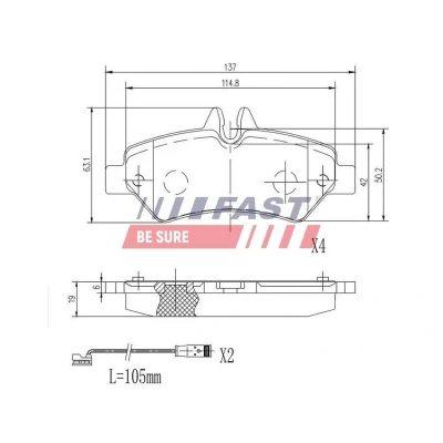 Billede af Bremseklodser FAST FT29007