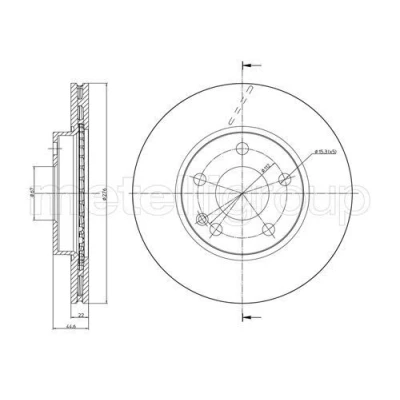 Billede af Bremseskive METELLI 23 0831C