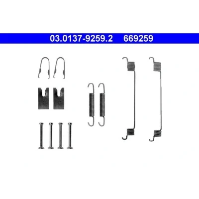 Billede af ATE 03.0137 9259.2 Tilbehørssæt, bremsebakker FORD: FIESTA 5, Fusion Stationcar, Puma, MAZDA: 2 Hatchback