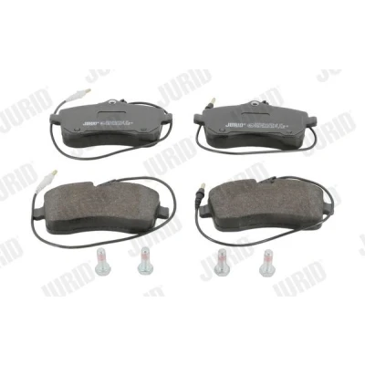 Billede af JURID 573132J Bremseklodser Inkl. slidadvarselskontakt med bremsecaliperskruer, stempelklips PEUGEOT: 407 SW, Sedan, Coupe