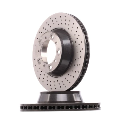 Billede af BREMBO COATED DISC LINE 09.C878.11 Bremseskiver 330 28 5 perforeret/indv. ventileret coatet højkarboniseret med skruer PORSCHE: 911 Coupe