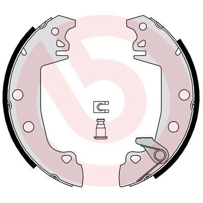 Billede af BREMBO S 61 537 Bremsebakker 229 42 med tilbehør