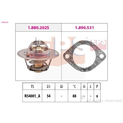 Billede af EPS 1.880.600 Termostat 88 54 Made in Italy OE Equivalent med pakning