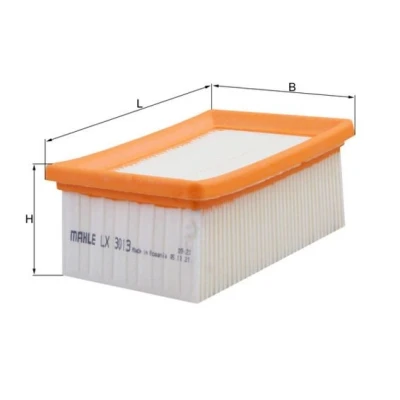 Billede af MAHLE ORIGINAL LX 3013 Luftfilter 54,3 93 128,3 Filterindsats