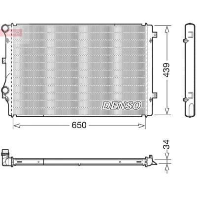 Billede af DENSO DRM32041 Radiator 650 459 34 VOLKSWAGEN: GOLF 6, Passat B6 Variant, Eos, SKODA: Octavia 2 Combi, II Hatchback