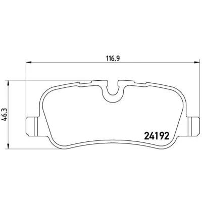 Billede af BREMBO P 44 019 Bremseklodser Forberedt til slidindikator med bremsecaliperskruer tilbehør LAND ROVER: Range Rover Sport, Discovery 4
