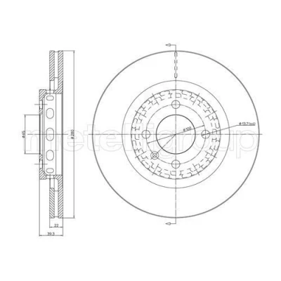 Billede af Bremseskive METELLI 23 0656C