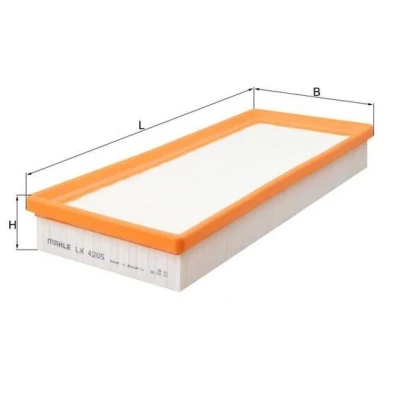 Billede af MAHLE ORIGINAL LX 4205 Luftfilter 42,3 134 Filterindsats MERCEDES BENZ: E klasse Sedan, T modell, ML