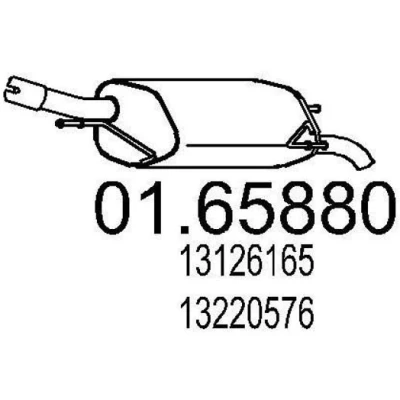 Billede af MTS 01.65880 Lydpotte 680 OPEL: Corsa C Hatchback