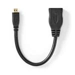 Billede af High Speed HDMI kabel med Ethernet Stik 4K@30Hz 10.2 Gbps 0.20 m Runde PVC Sort Plastikpose