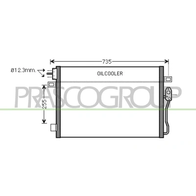 Billede af PRASCO DG815C001 Kondensator 15 10 Aluminium 686 R 134a