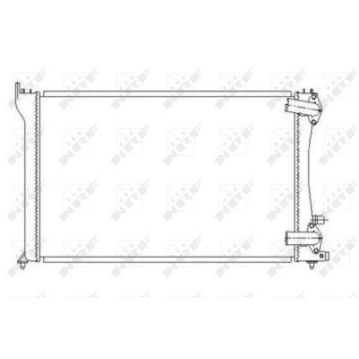 Billede af NRF 58251 Radiator Aluminium 633 414 27 Loddet køleripper PEUGEOT: 406 Stationcar