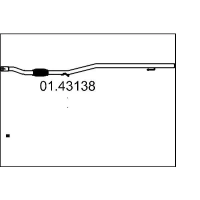 Billede af MTS 01.43138 Udstødningsrør 2060 foran til mellemlydpotte FIAT: Panda III Hatchback