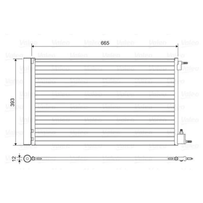 Billede af VALEO 814042 Kondensator uden tørrer Aluminium 393 OPEL: Insignia A Sports Tourer