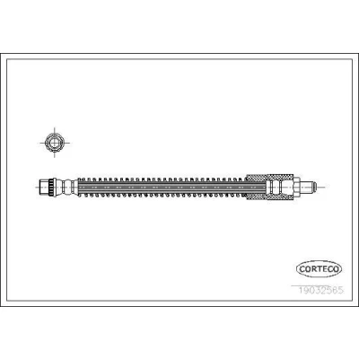 Billede af CORTECO 19032565 Bremseslange bagaksel 410
