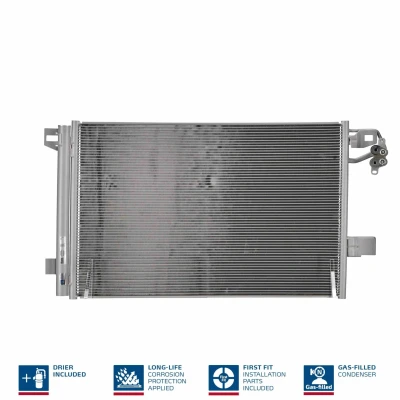 Billede af NISSENS 940345 Kondensator med tørrer Aluminium 687 R 134a VOLKSWAGEN: Multivan 5 (7HM, Transporter Bus,