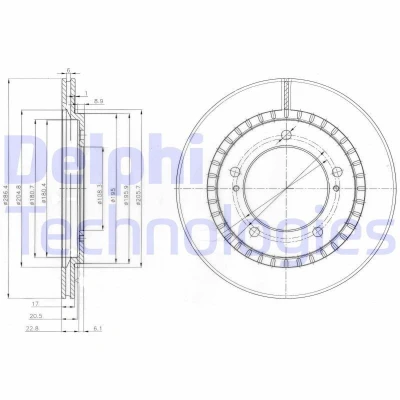 Billede af DELPHI BG3820 Bremseskiver 287 17 5 ventileret olieret ubehandlet uden hjullejer, ABS sensorring SUZUKI: Grand Vitara 1 SUV