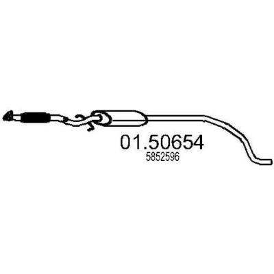 Billede af MTS 01.50654 Midterste Lyddæmper 2565 OPEL: Corsa D Hatchback