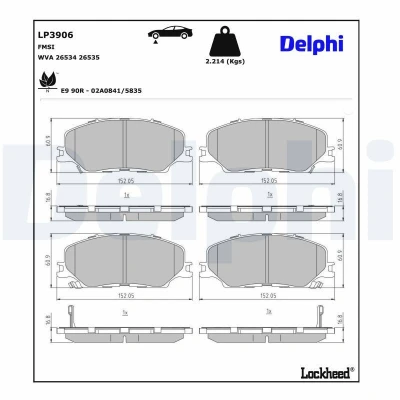 Billede af Bremseklodser DELPHI LP3906