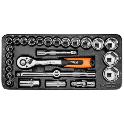 Billede af NEO TOOLS 84 238 Værktøjsmodul 27 8,10,11,12,13,14, 15,16,17,18,19,20, 21,22,24,27,30, 32,34,36 mm Krom vanadium stål Sekskant 1/2