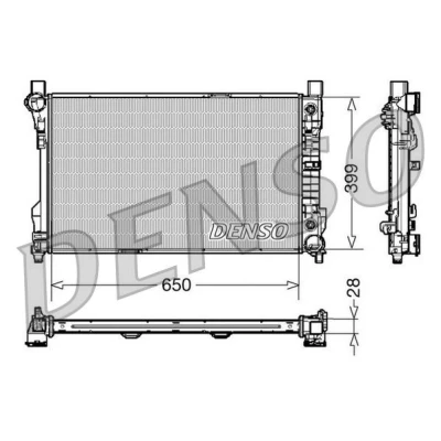 Billede af DENSO DRM17079 Radiator Aluminium 650 399 28 MERCEDES BENZ: C klasse Sedan
