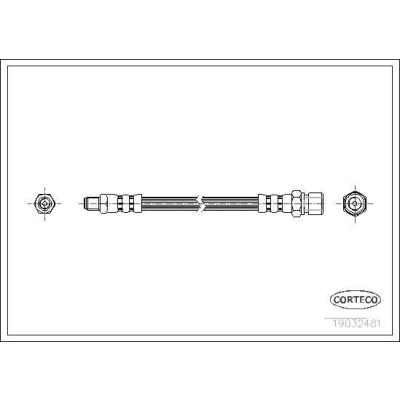 Billede af CORTECO 19032481 Bremseslange bagaksel 482