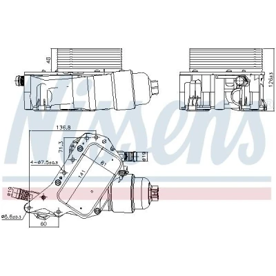 Billede af NISSENS 91339 Olieradiator med oliefilterhus filter RENAULT: GRAND SCENIC 3