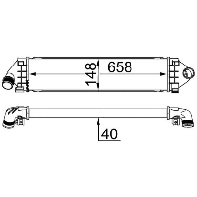 Billede af MAHLE ORIGINAL CI 394 000S Intercooler FORD: S Max Mk1, MONDEO 4 Turnier