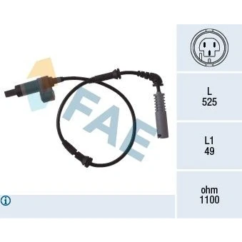 Billede af FAE 78018 ABS Sensor foraksel Induktiv 3 525 BMW: Sedan, Touring, Compact