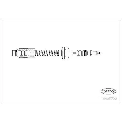 Billede af CORTECO 19025702 Bremseslange foraksel 500