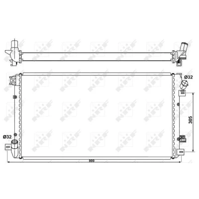 Billede af NRF 53076 Radiator Aluminium 780 411 40 Loddet køleripper