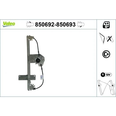 Billede af Valeo Rudehejs foran til venstre elektrisk uden elektromotor venstrestyrede biler med komfortfunktion 850692 PEUGEOT: 207 Hatchback