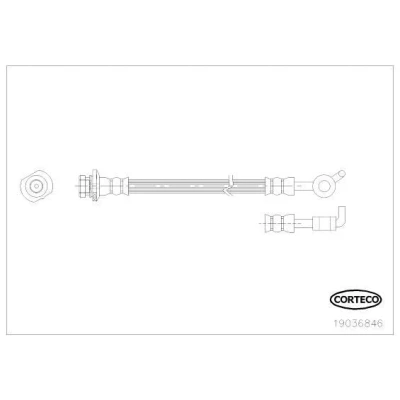 Billede af CORTECO 19036846 Bremseslange bagaksel 265 NISSAN: X Trail