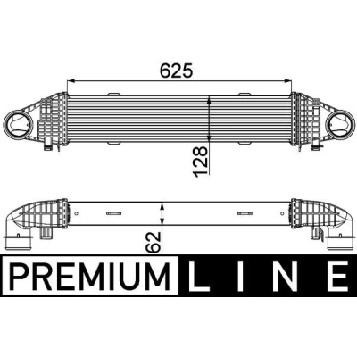 Billede af MAHLE ORIGINAL CI 358 000P Intercooler MERCEDES BENZ: C klasse T modell, Sedan