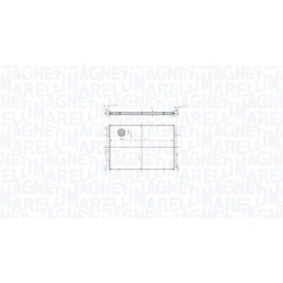 Billede af MAGNETI MARELLI 350213217400 Radiator til køretøjer med manuelt gear 650 444,6 26 Loddet køleripper SEAT: IBIZA 5