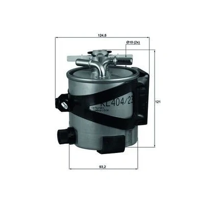 Billede af MAHLE ORIGINAL KLH 44/22 Brændstoffilter Ledningsfilter 10 med holder RENAULT: MEGANE 3 Grandtour, GRAND SCENIC 3,