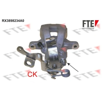 Billede af FTE 9290635 Bremsekaliber grå Aluminium Bagaksel højre uden holder CITROËN: C4 I Grand Picasso, Picasso 1