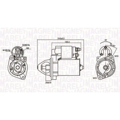 Billede af MAGNETI MARELLI 063721075010 Starter 12 1,2 9 MERCEDES BENZ: Vito Van, T1 Ladvogn/Chassis, ML klasse