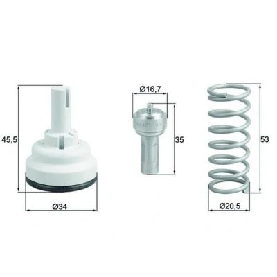 Billede af MAHLE ORIGINAL TX 182 87D Termostat 87 34 med pakning