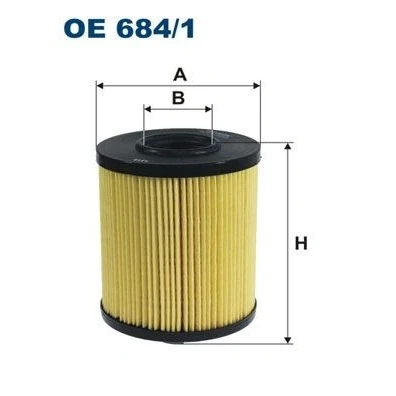 Billede af FILTRON OE 684/1 Oliefilter Filterindsats OPEL: Vectra C Caravan, Sedan, CC, RENAULT: ESPACE 4