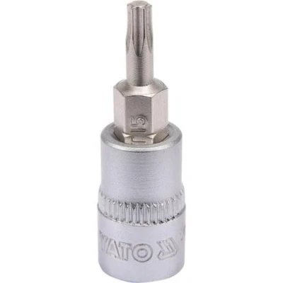 Billede af YATO YT 04303 Skraldenøgleindsats (Hexagon) 1/4 Torx DIN 3120 T15 Krom vanadium stål, Værktøjsstål