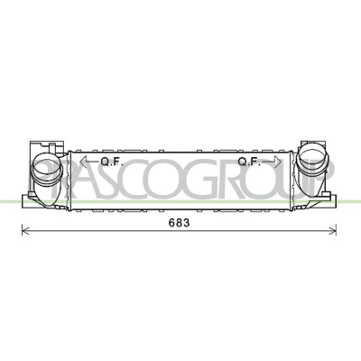 Billede af PRASCO BM123N001 Intercooler med lynkobling