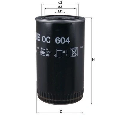 Billede af MAHLE ORIGINAL OC 604 Oliefilter Påskruet filter