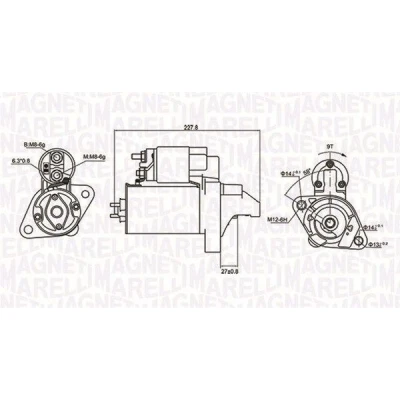 Billede af MAGNETI MARELLI 063721074010 Starter 12 1,4 9 AUDI: A4 B6 Avant, B5 SKODA: Superb I Sedan