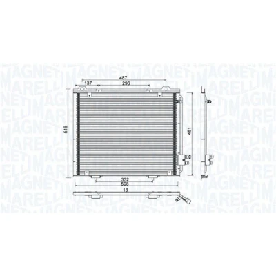 Billede af MAGNETI MARELLI 350203889000 Kondensator 598x478x18 478mm 598mm 18mm