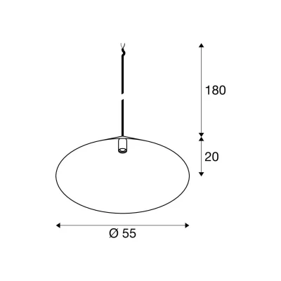 Billede af SLV Hængelampe Magico, Ø 55 cm, hvid mat, metal
