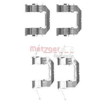 Billede af METZGER 109 1722 Tilbehørssæt, skivebremsebelægning NISSAN: Qashqai / Qashqai+2 I, NP300 Navara Pick up
